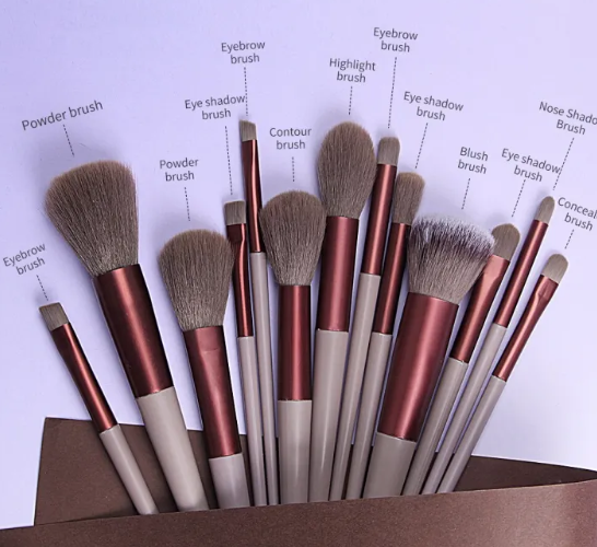 13Pcs Makeup Brush Set with Storage Bag